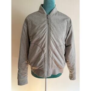 Vuori Halo Mini Full Zip Hoodie Grey DreamKnit Performance Jacket Small Heather